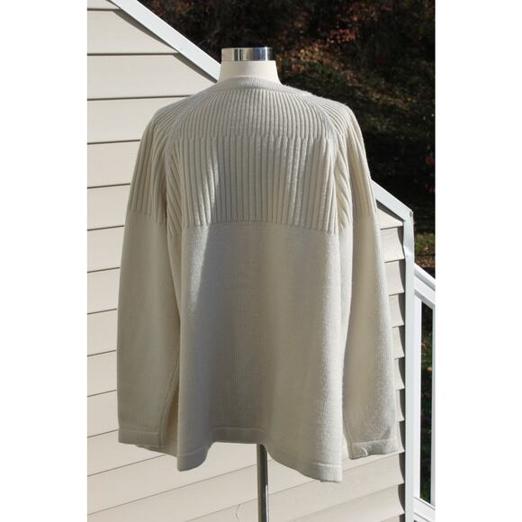 Anthology Women's Button Down Cardigan Cream Chunky Ribbed Oversized Size M - Picture 4 of 8